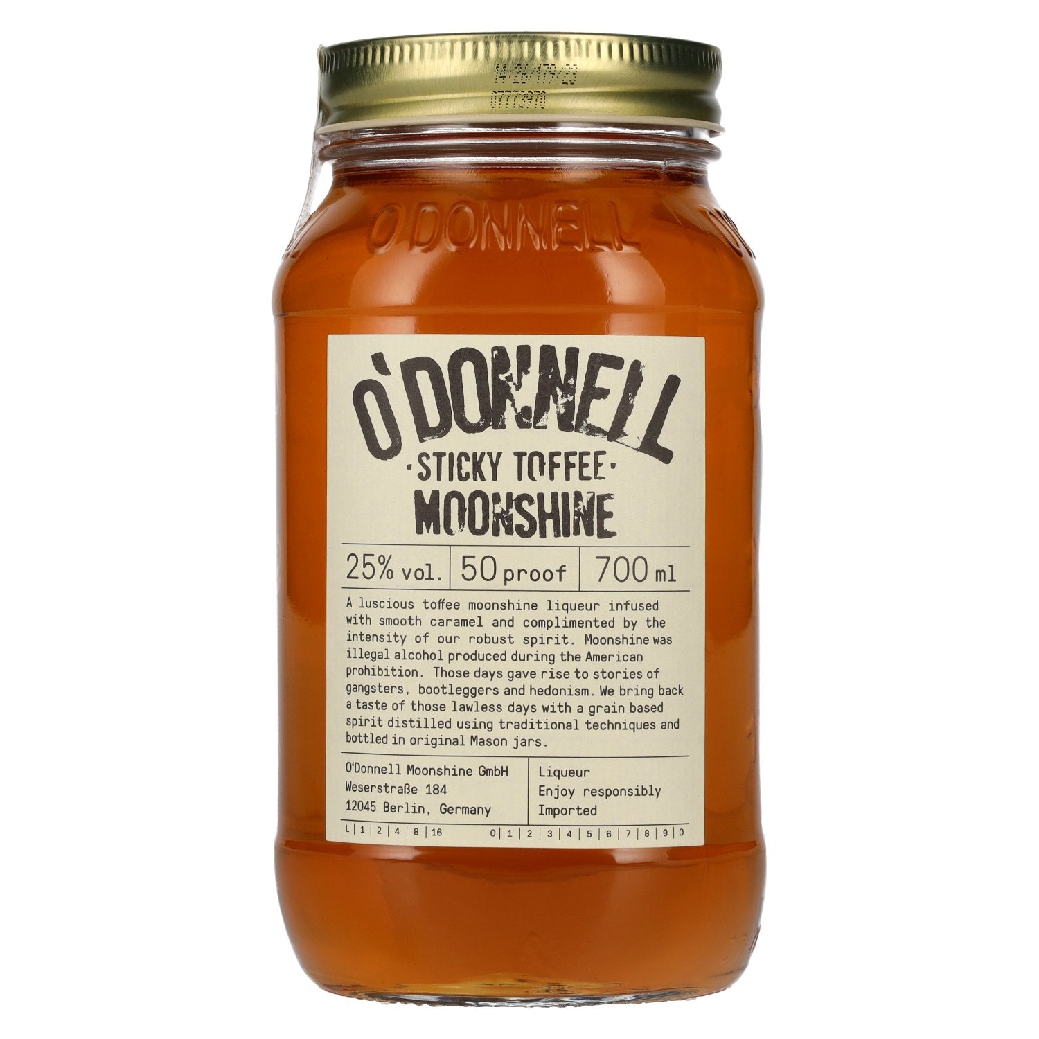 O'Donnell Moonshine STICKY TOFFEE Liqueur 25% Vol. 0,7l