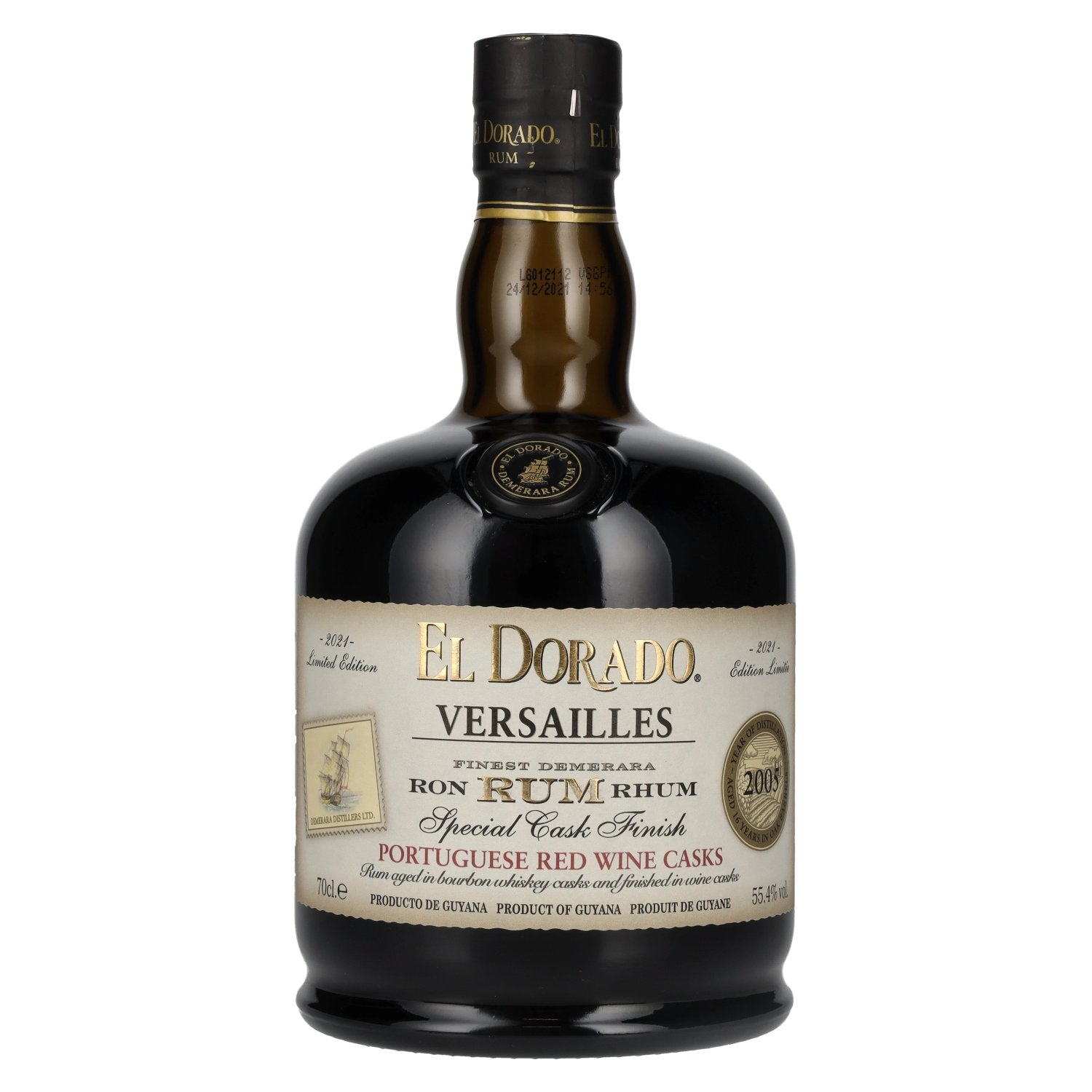 El Dorado Rum VERSAILLES Special Portuguese Red Wine Casks 2005 55,4% Vol. 0,7l