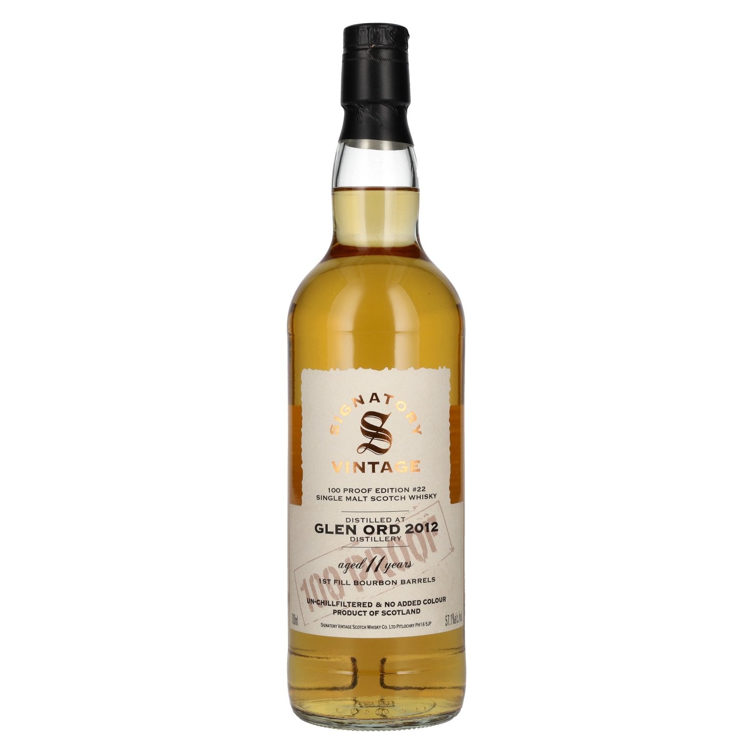 Signatory Vintage 100 Proof Edition GLEN ORD 11 Years Old Single Malt #22 2012 57,1% Vol. 0,7l