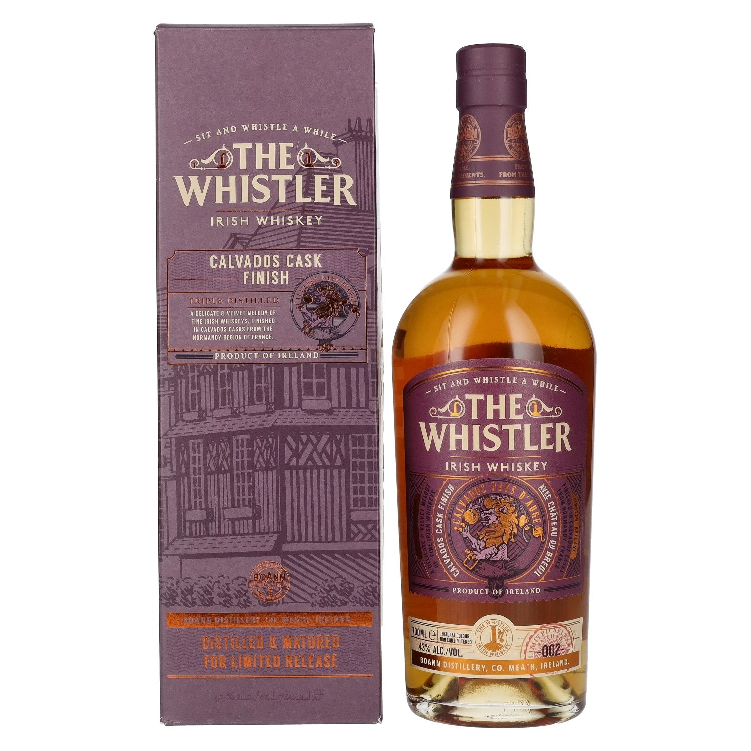 The Whistler Irish Whiskey CALVADOS CASK FINISH 43% Vol. 0,7l in Giftbox