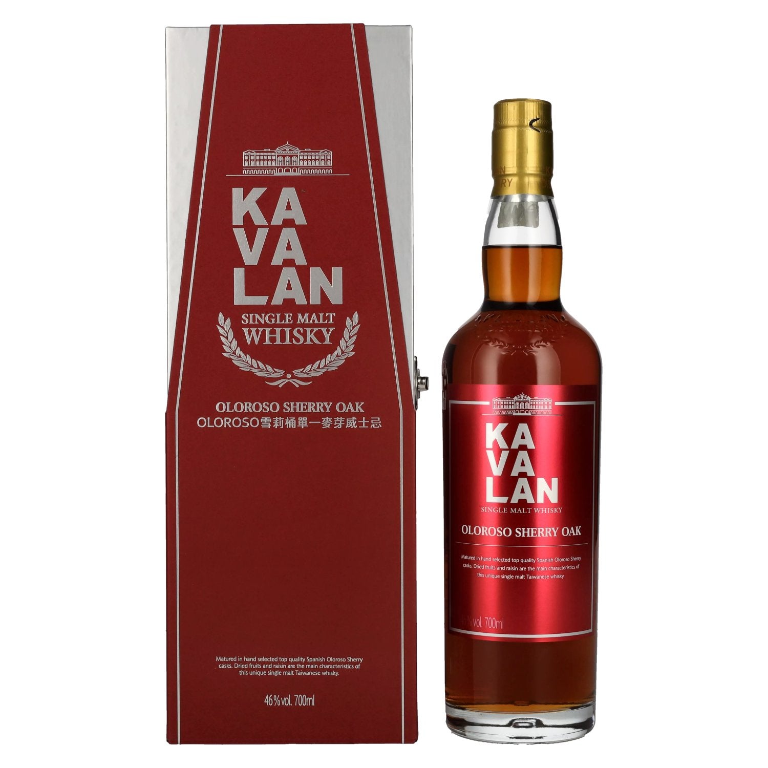 Kavalan OLOROSO SHERRY OAK Single Malt Whisky 46% Vol. 0,7l in Giftbox
