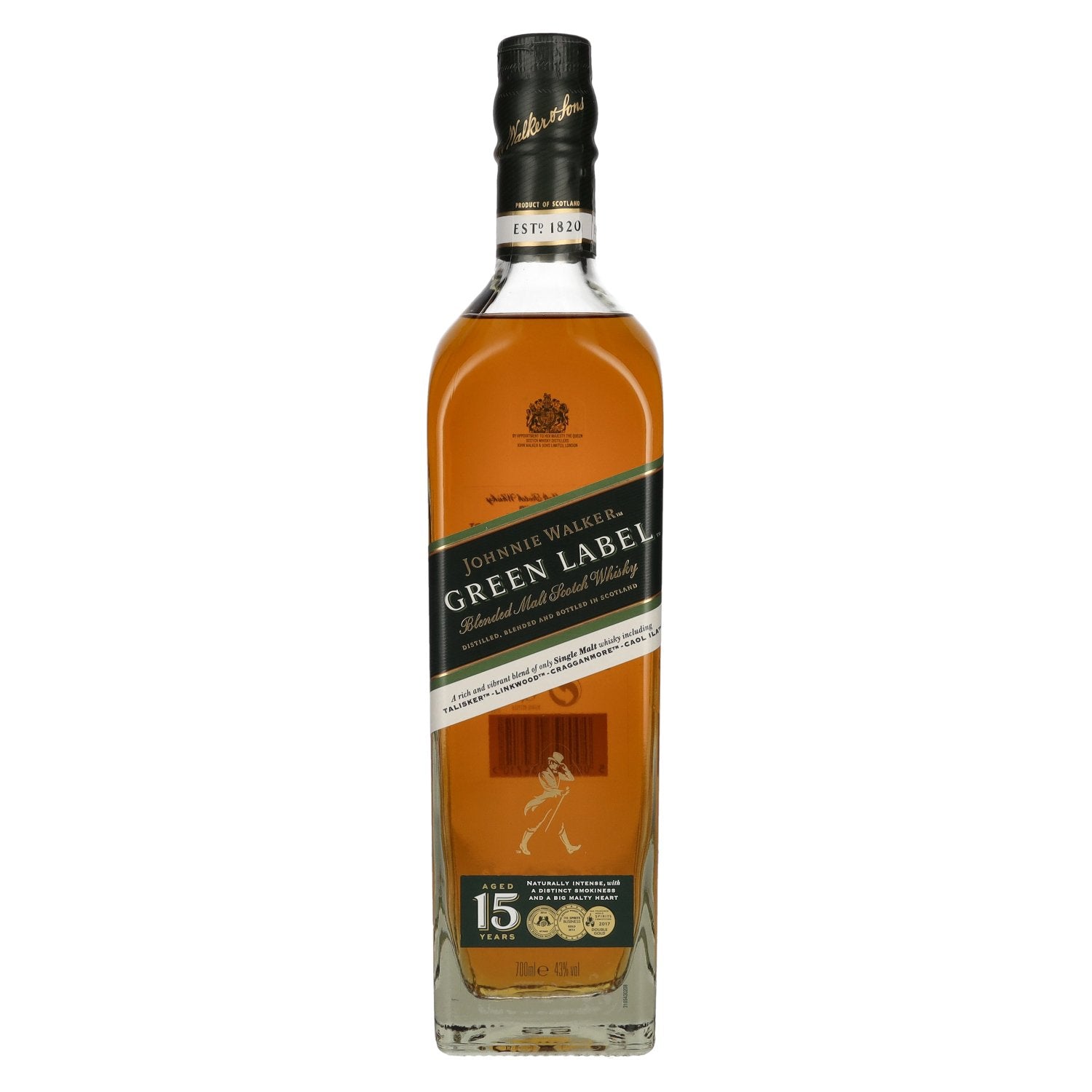 Johnnie Walker Green Label 15 Years Old 43% Vol. 0,7l