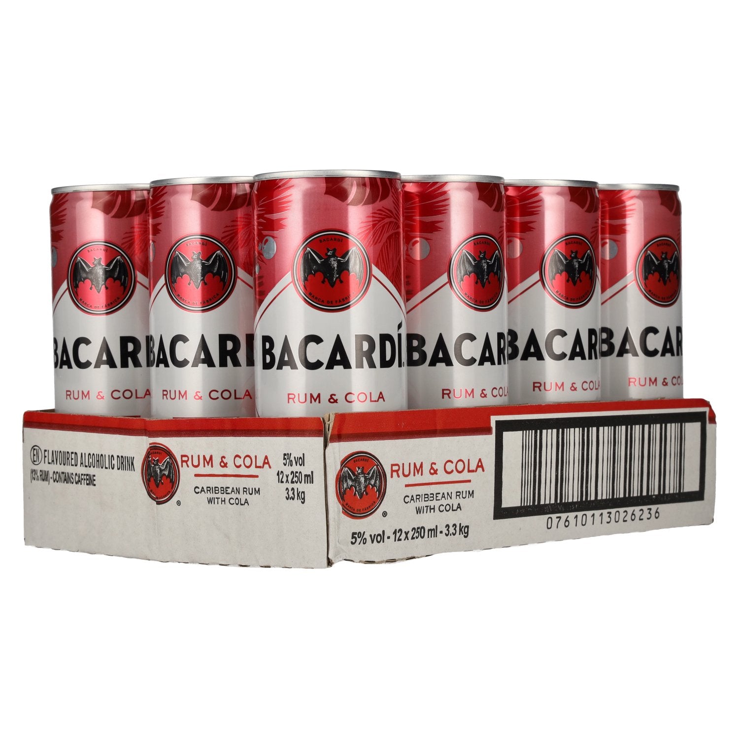 Bacardi Rum & Cola 5% Vol. 12x0,25l Dosen