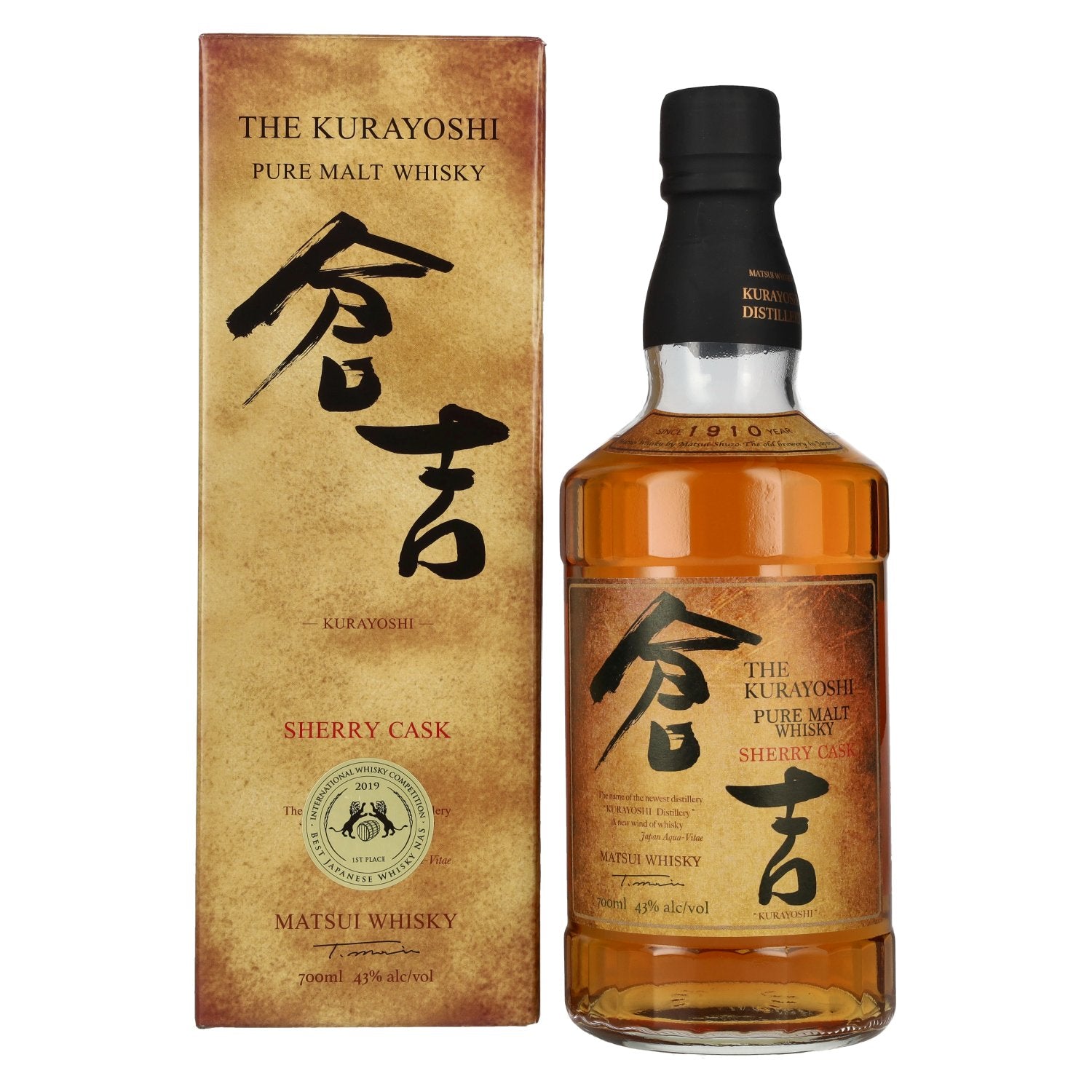 Matsui Whisky THE KURAYOSHI Pure Malt Whisky SHERRY CASK 43% Vol. 0,7l in Giftbox