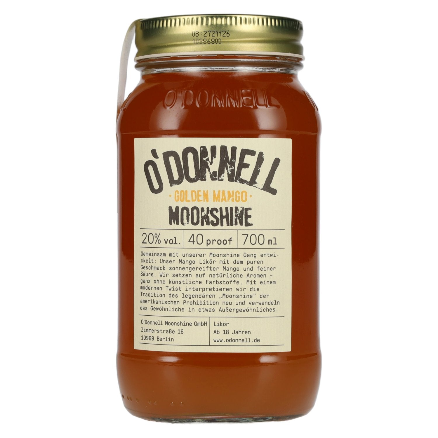 O'Donnell Moonshine GOLDEN MANGO Likoer 20% Vol. 0,7l