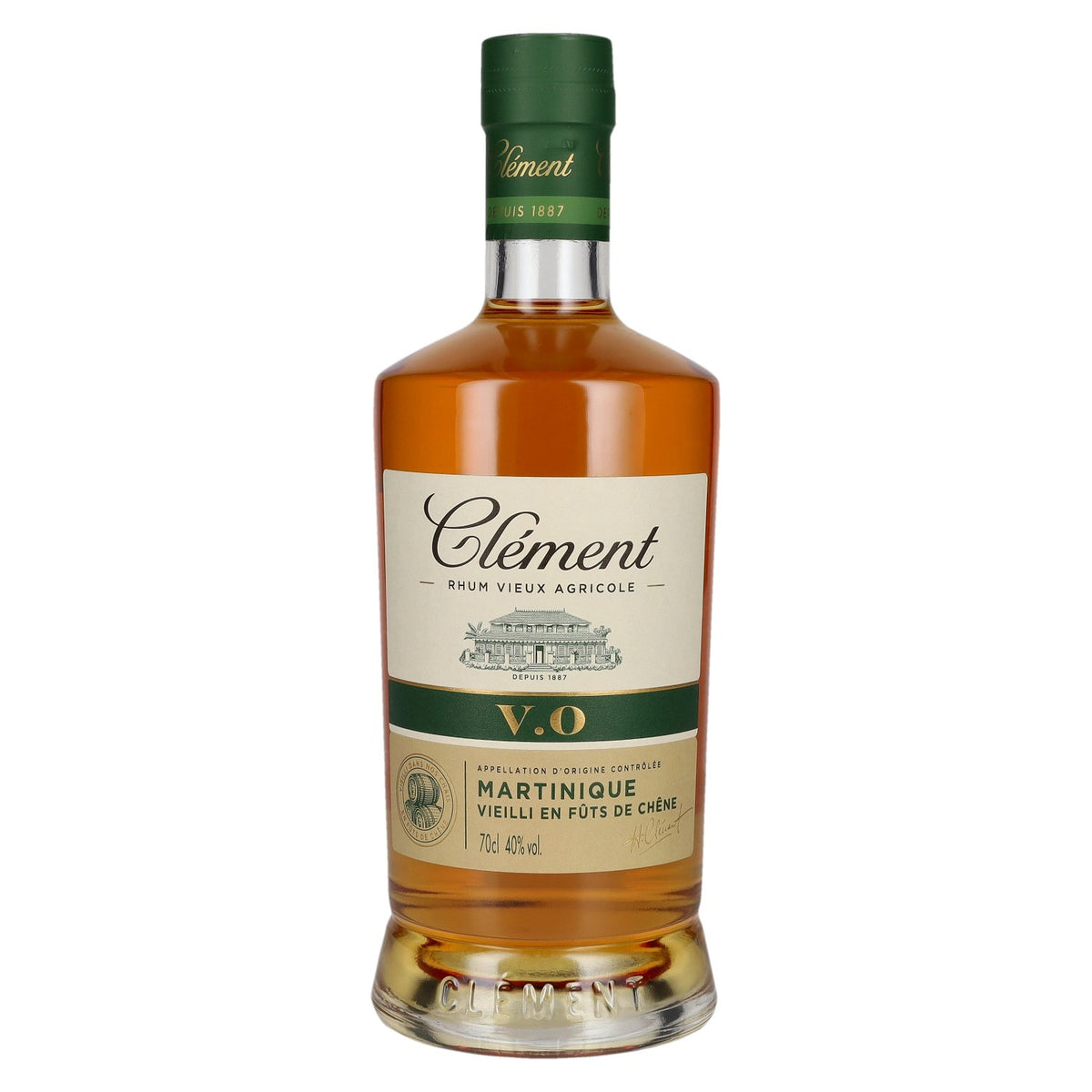 Clement Rhum Vieux Agricole V.O. Martinique 40% Vol. 0,7l Green Label