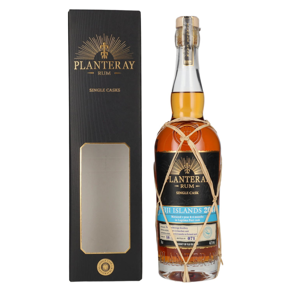 Planteray Rum FIJI ISLANDS Single Cask Porto Lagrima Barrel 2018 46,7% Vol. 0,7l in Giftbox