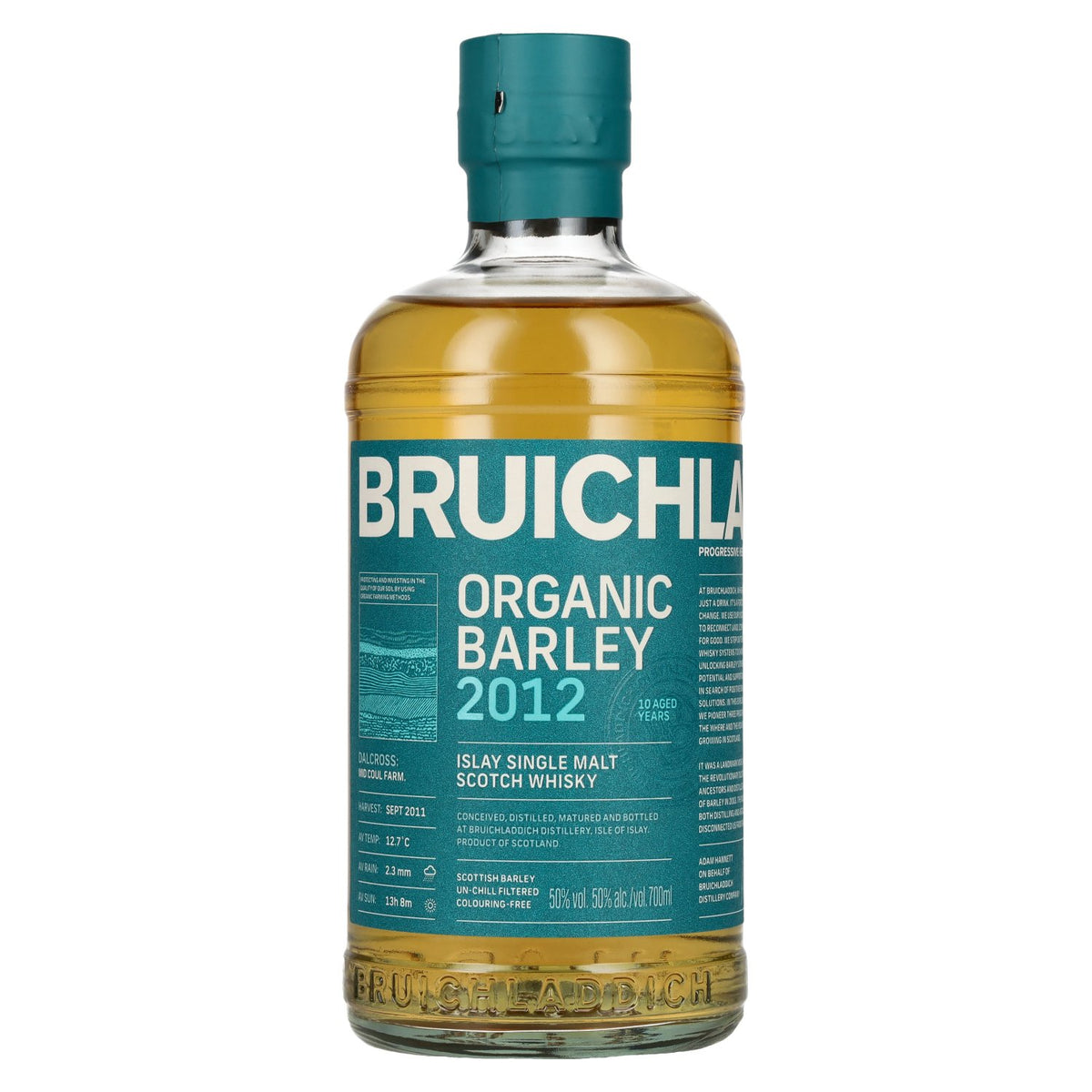 Bruichladdich ORGANIC BARLEY 10 Years Old Islay Single Malt 2012 50% Vol. 0,7l