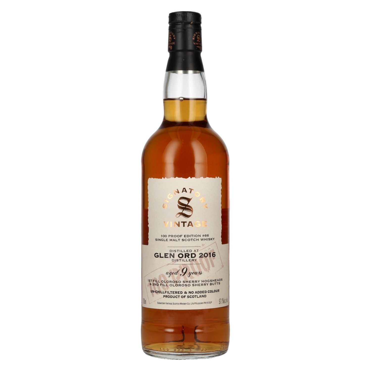 Signatory Vintage 100 Proof Edition GLEN ORD 9 Years Old Single Malt #66 2016 57,1% Vol. 0,7l