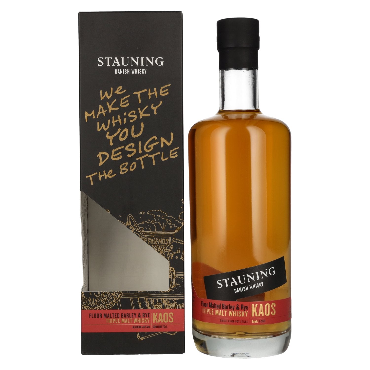 Stauning KAOS Triple Malt Danish Whisky Batch 1 - 2023 46% Vol. 0,7l in Giftbox