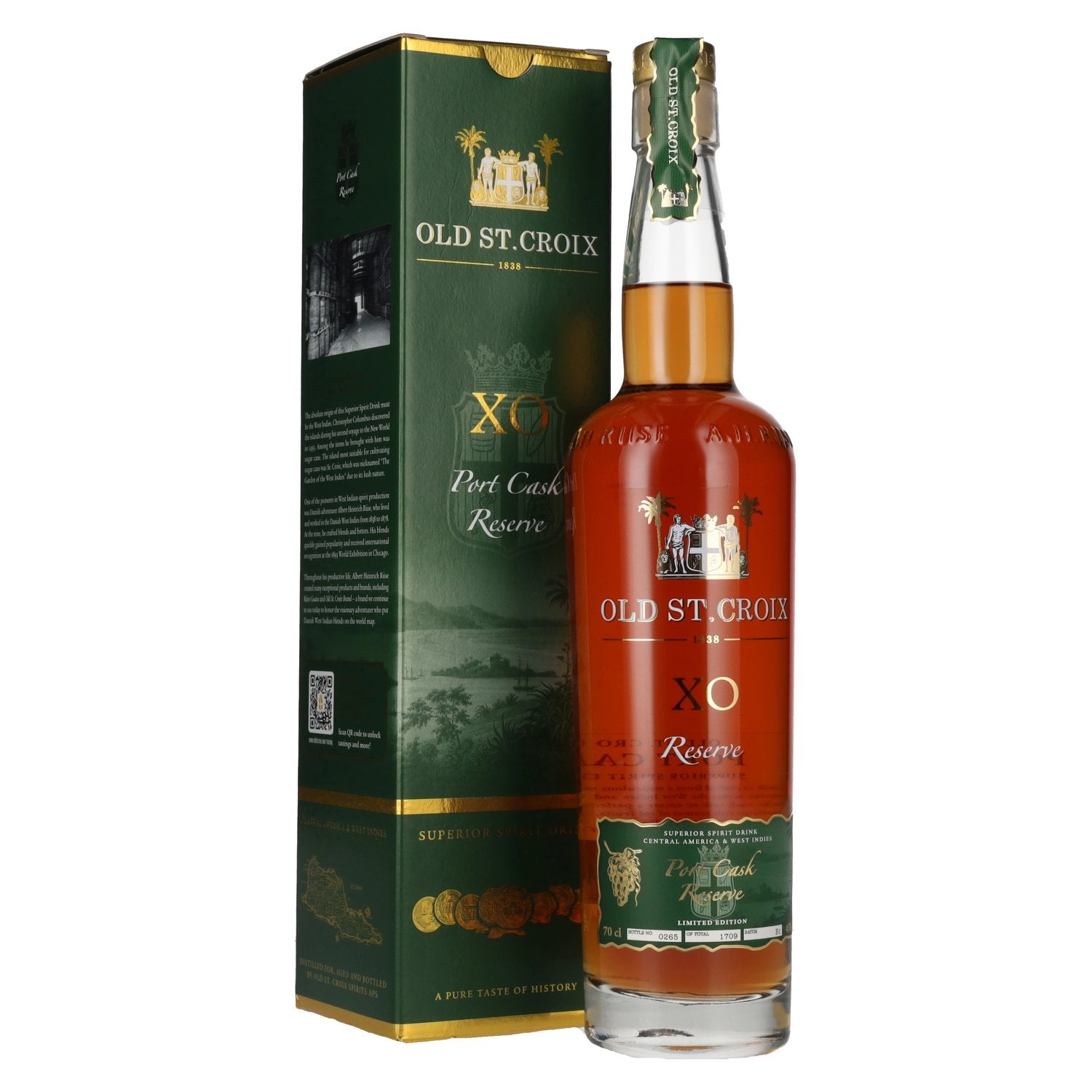 Old St. Croix X.O. Reserve Port Cask Superior Spirit Drink 45% Vol. 0,7l in Giftbox