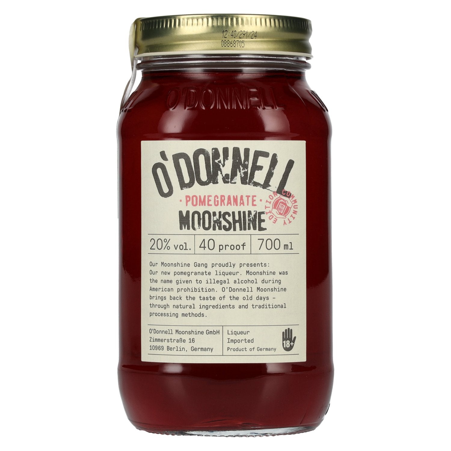 O'Donnell Moonshine POMEGRANATE Likoer 20% Vol. 0,7l