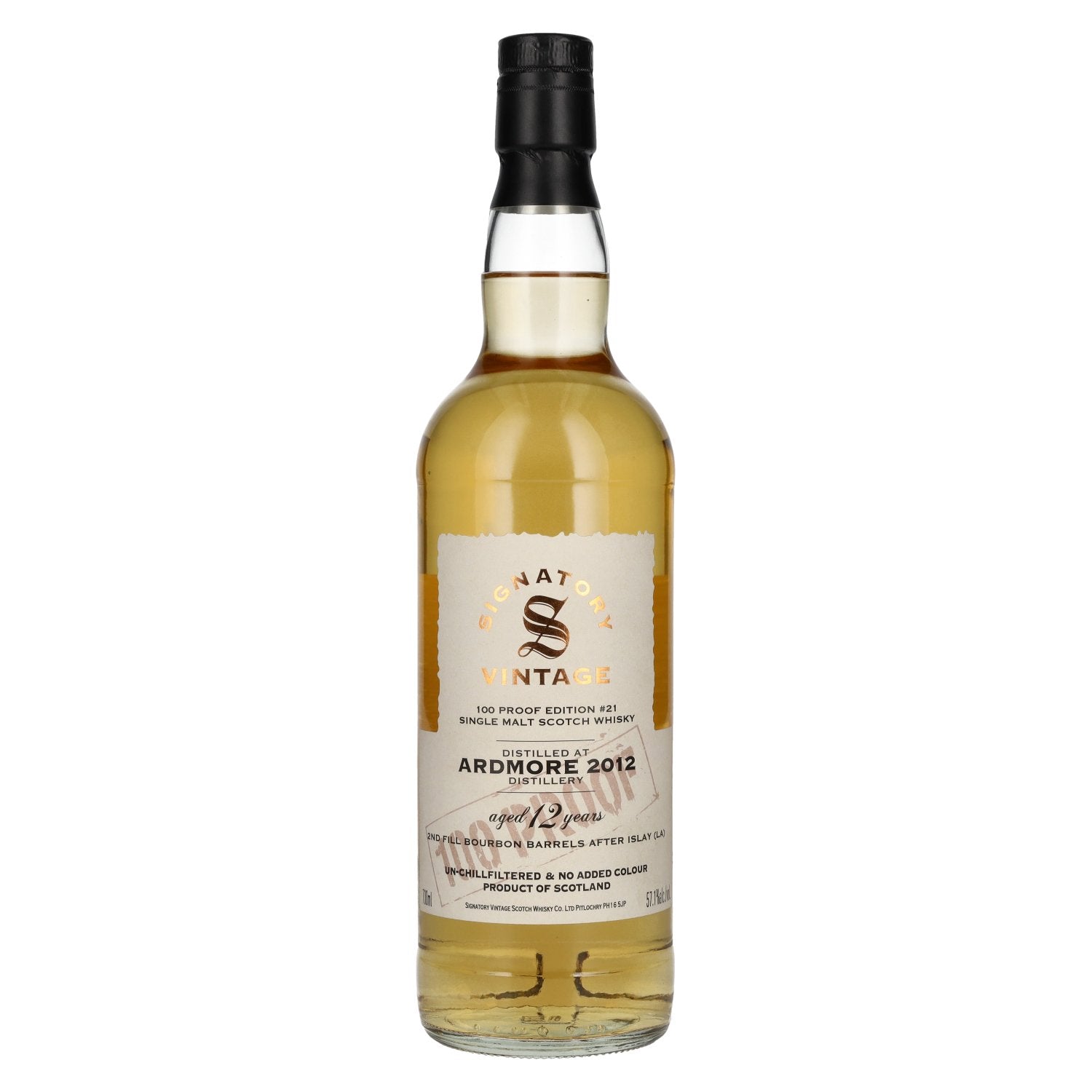 Signatory Vintage 100 Proof Edition ARDMORE 12 Years Old Single Malt #21 2012 57,1% Vol. 0,7l