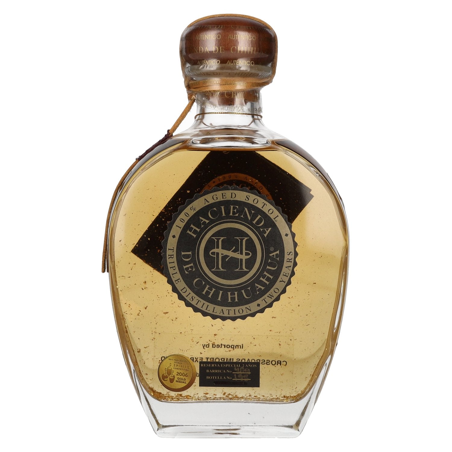 Hacienda de Chihuahua Sotol Anejo with Blattgold 38% Vol. 0,7l