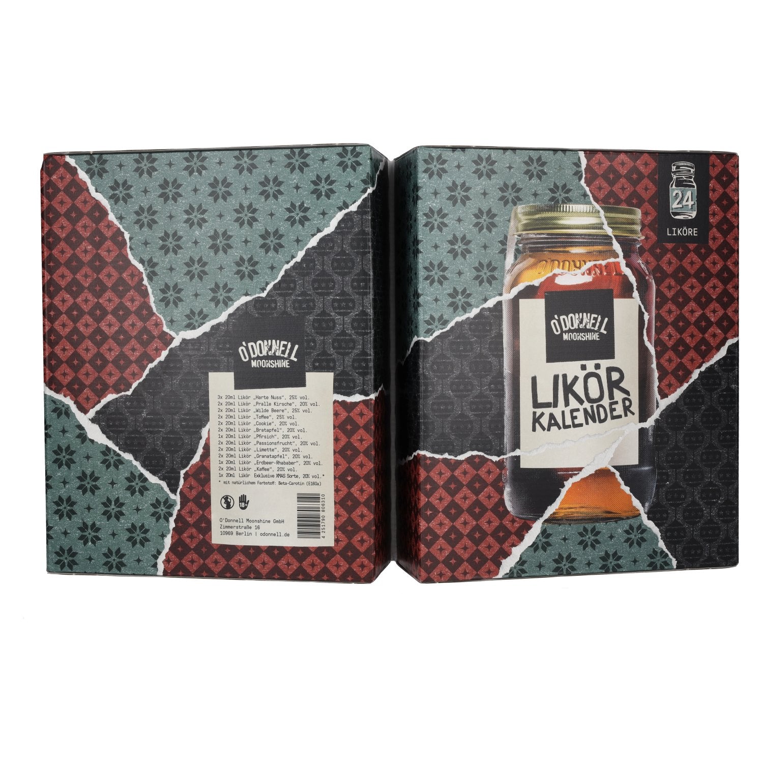 O'Donnell Moonshine Likoer Adventskalender 21,5% Vol. 24x0,02l