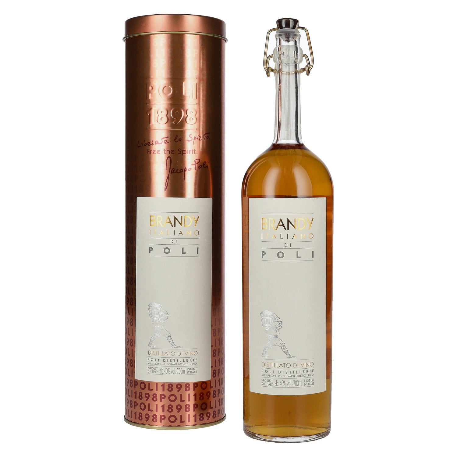 Poli Brandy Italiano 40% Vol. 0,7l in Tinbox