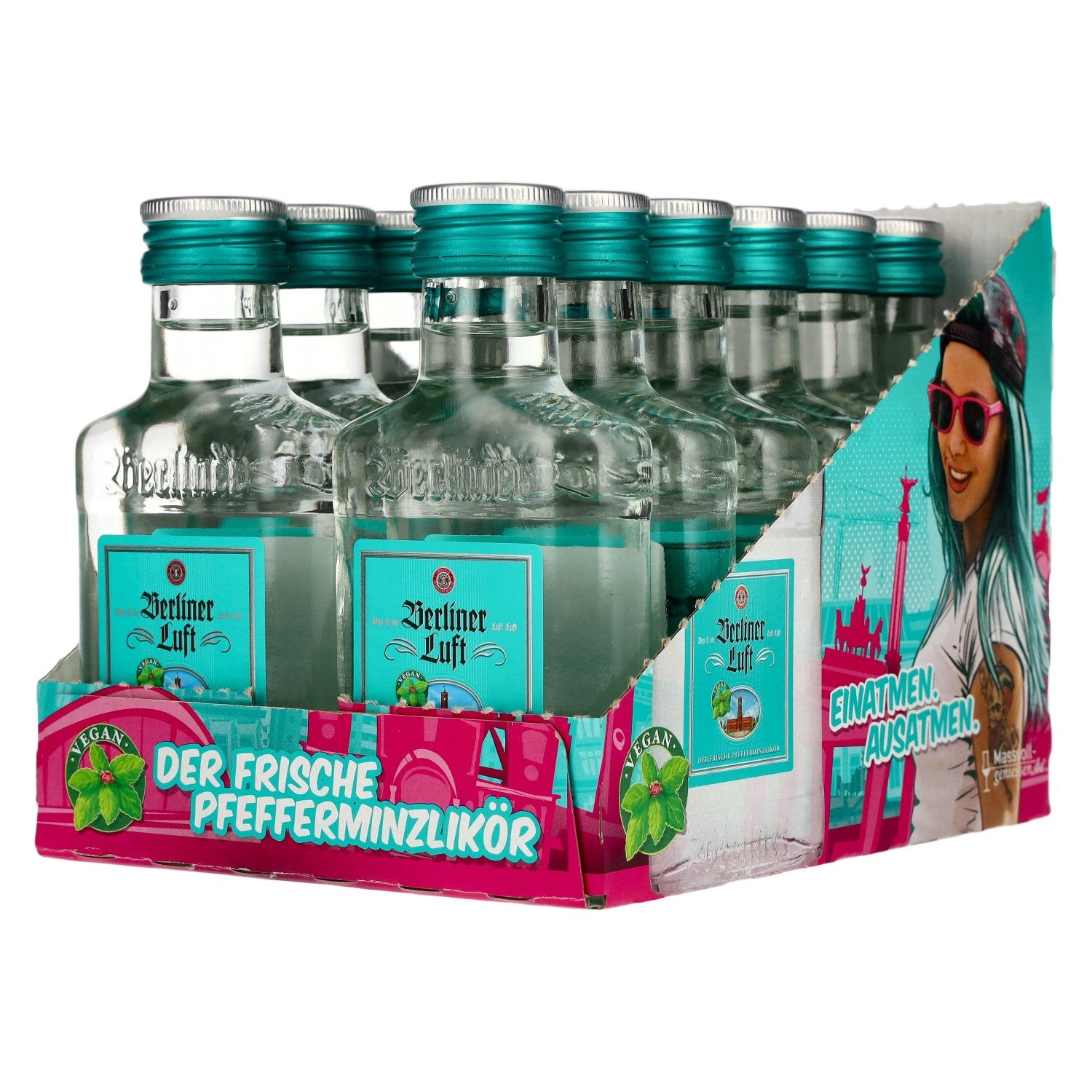 Berliner Luft DER FRISCHE Pfefferminzlikoer 18% Vol. 12x0,1l