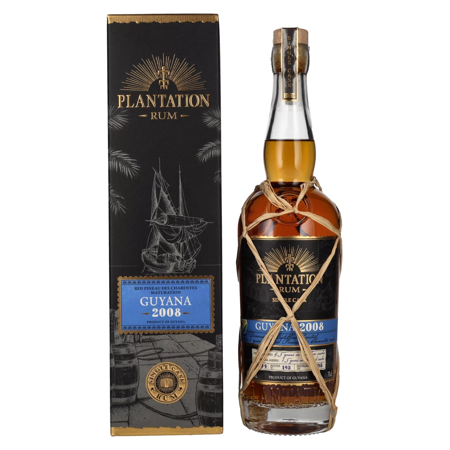 Plantation Rum GUYANA Red Pineau des Charentes Maturation 2008 47,6% Vol. 0,7l in Giftbox