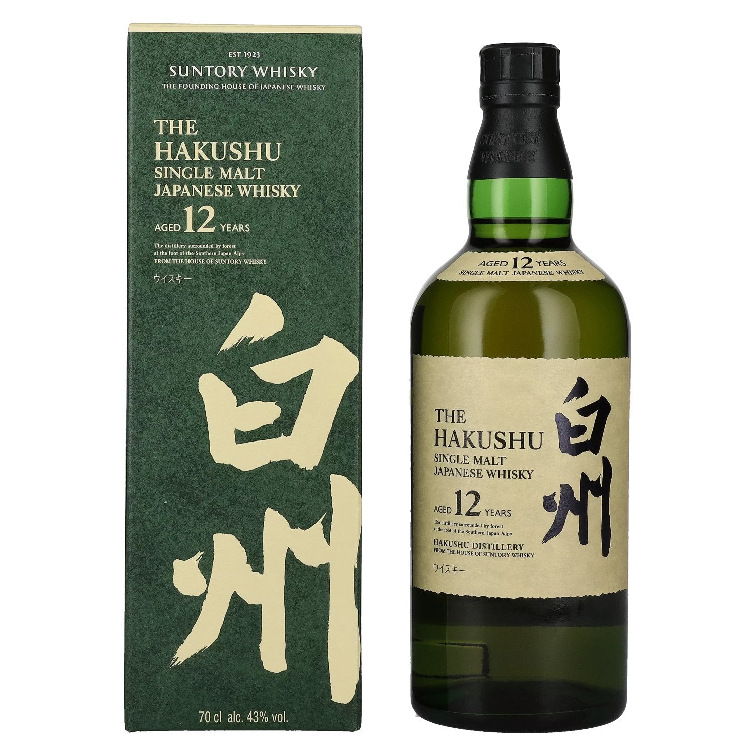 Suntory The Hakushu 12 Years Old Single Malt 43% Vol. 0,7l in Giftbox