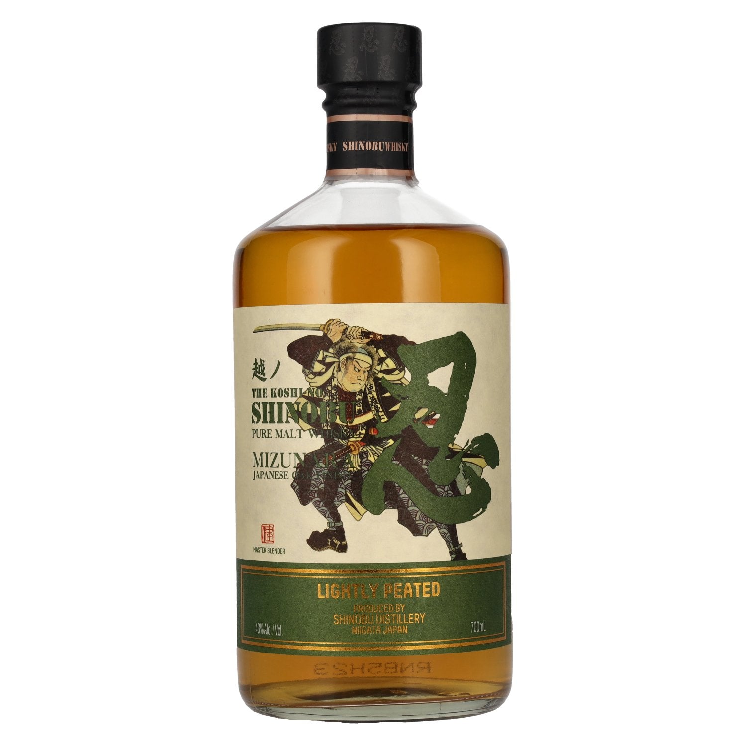 The Koshi-No Shinobu Pure Malt Whisky Lightly Peated Mizunara Oak Finish 43% Vol. 0,7l