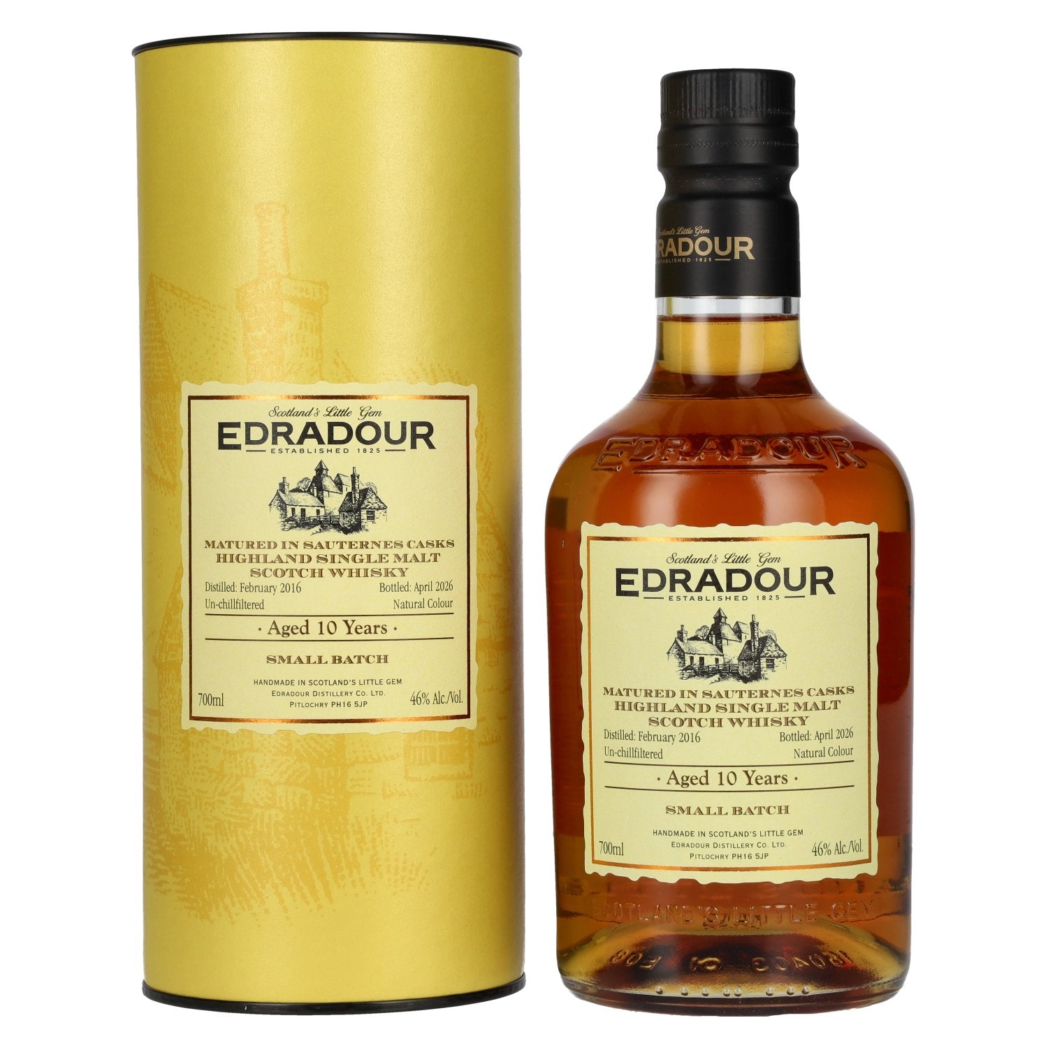 Edradour 10 Years Old Sauternes Casks Small Batch 2016 46% Vol. 0,7l in Giftbox