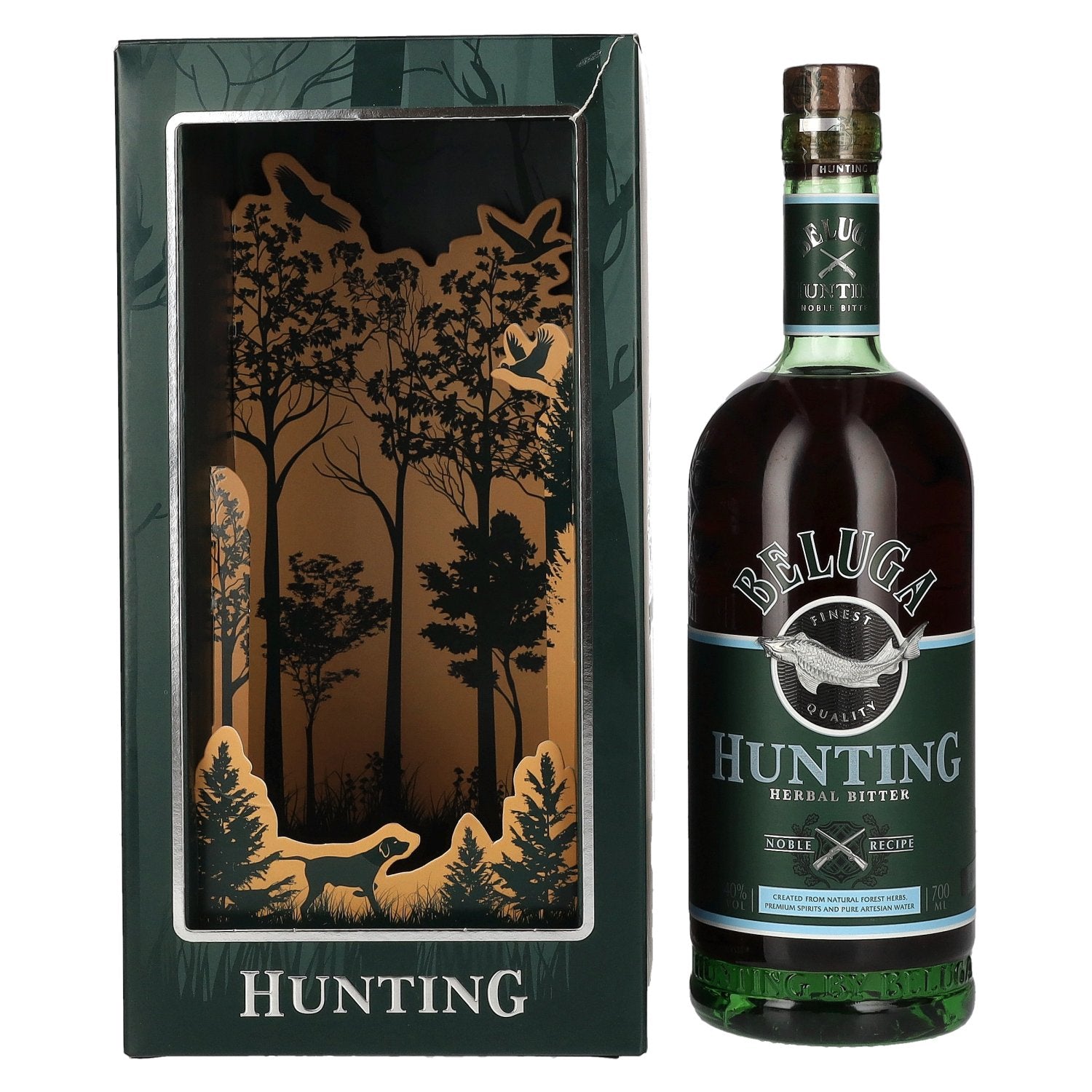 Beluga Hunting HERBAL Noble Bitter 40% Vol. 0,7l in Giftbox