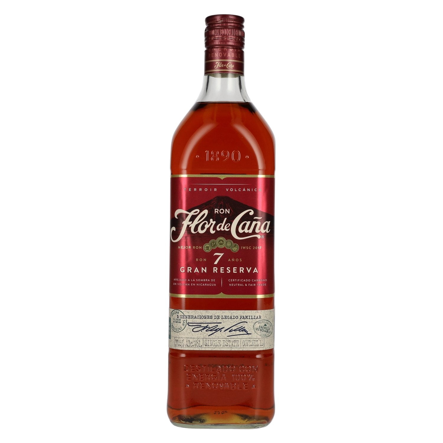 Flor de Cana 7 Years Old GRAN RESERVA Single Estate Rum 37,5% Vol. 1l