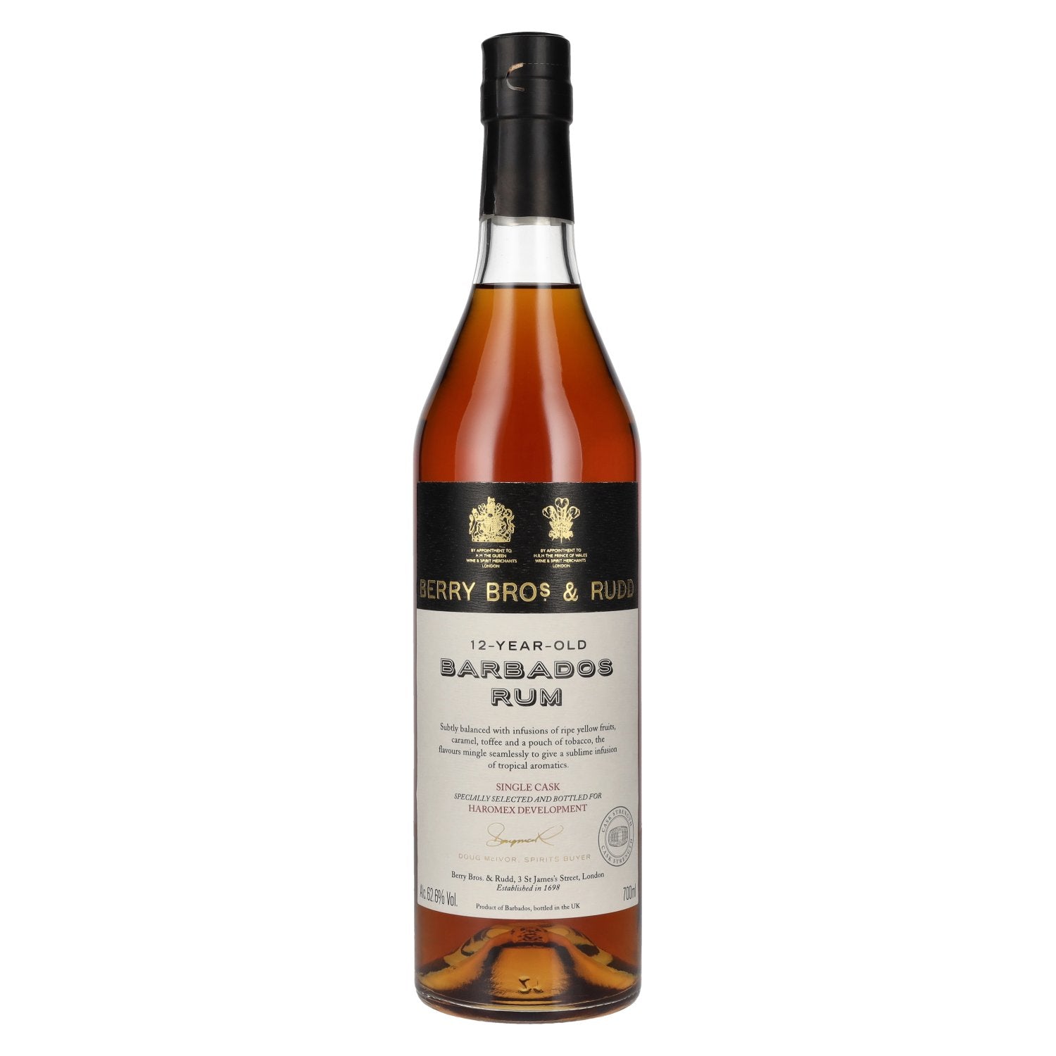 Berry Bros. & Rudd 12 Years Old BARBADOS Single Cask Rum 62,6% Vol. 0,7l