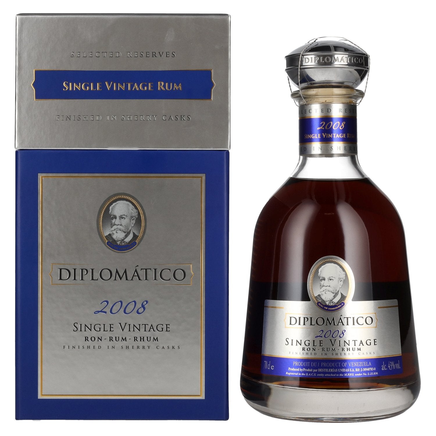 Diplomatico Single Vintage Rum 2008 43% Vol. 0,7l in Giftbox