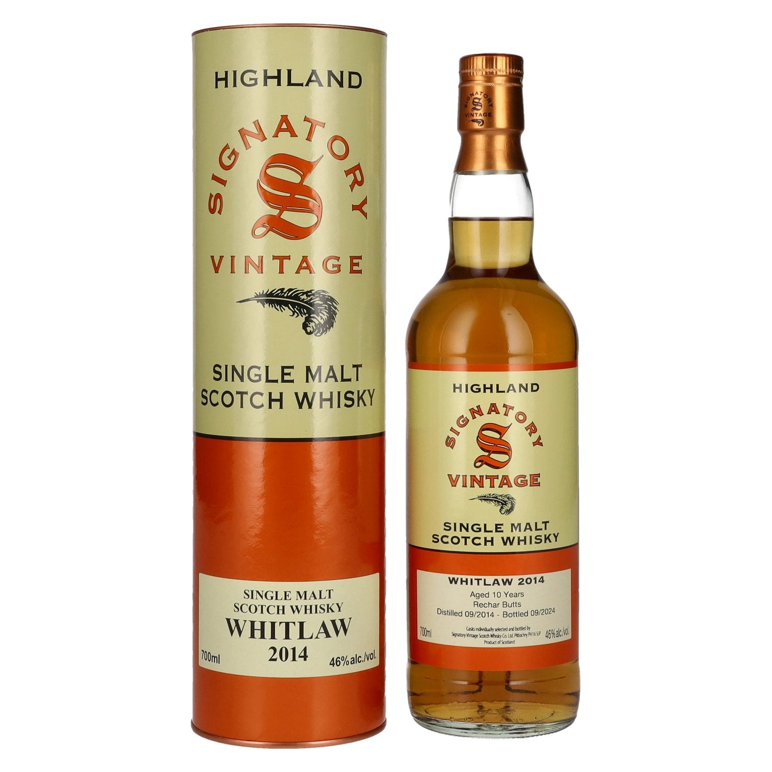 Signatory Vintage WHITLAW 10 Years Old Single Malt Scotch Whisky 2014 46% Vol. 0,7l in Giftbox