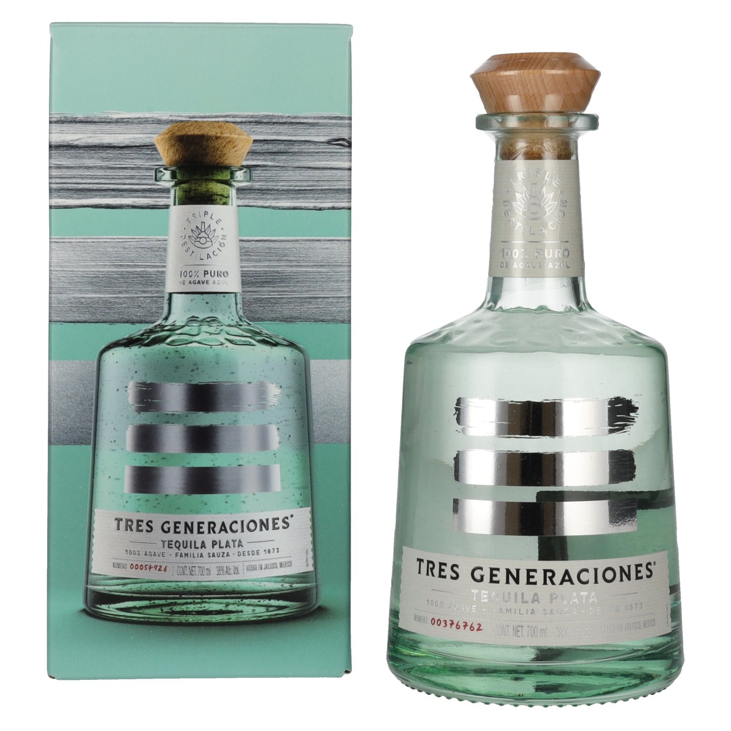 Tres Generaciones Tequila Plata 100% Puro De Agave Azul 38% Vol. 0,7l in Giftbox