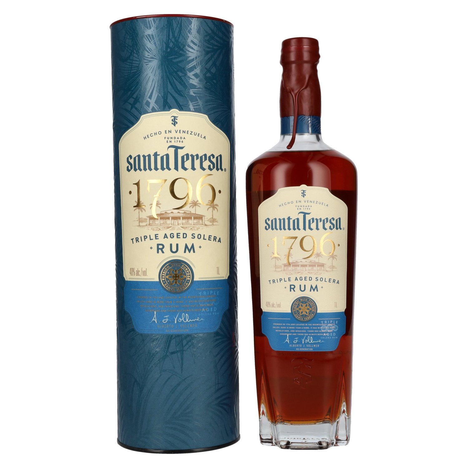 Santa Teresa 1796 Triple Aged Solera Rum 40% Vol. 1l in Giftbox