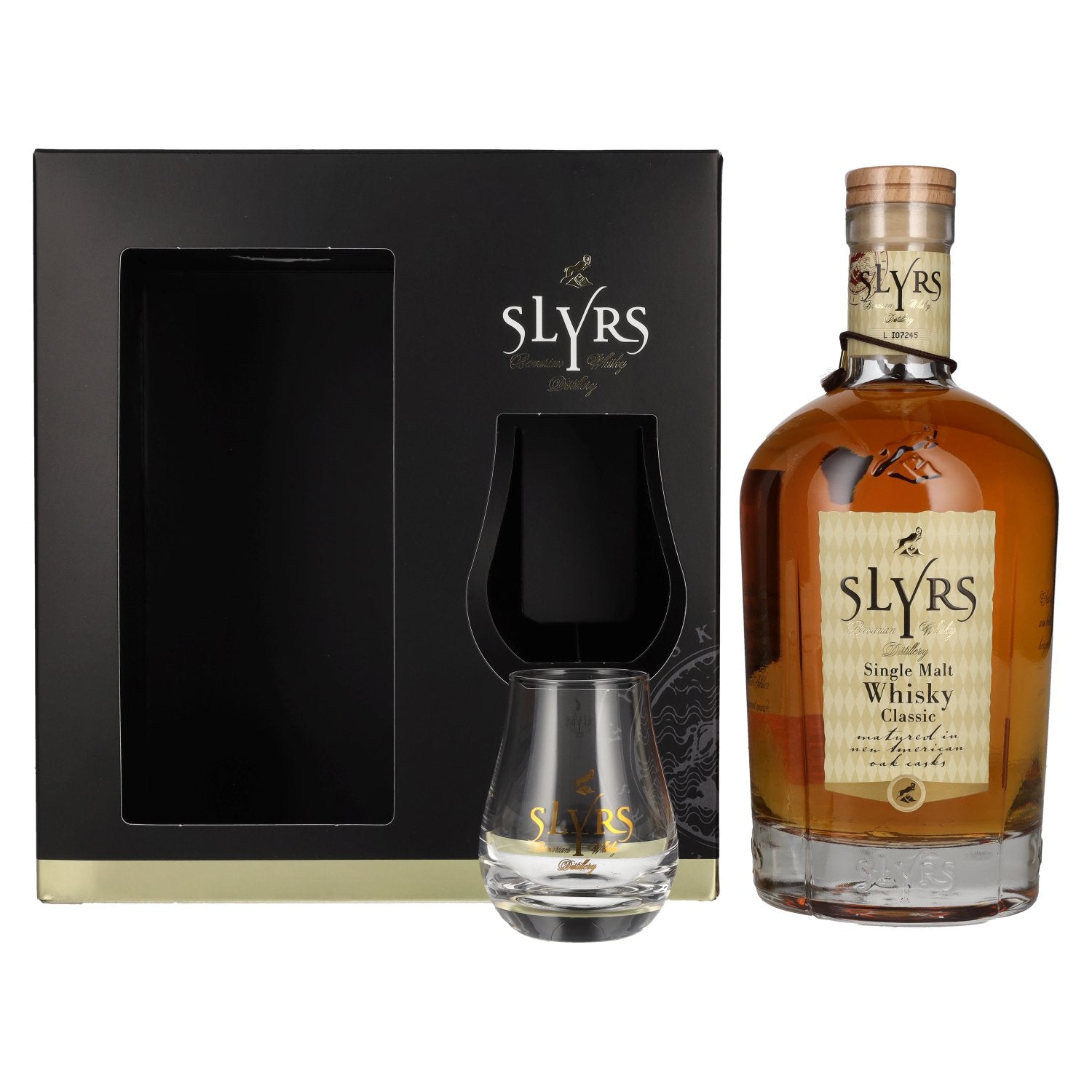 Slyrs CLASSIC Bavarian Single Malt Whisky 43% Vol. 0,7l in Giftbox with glass