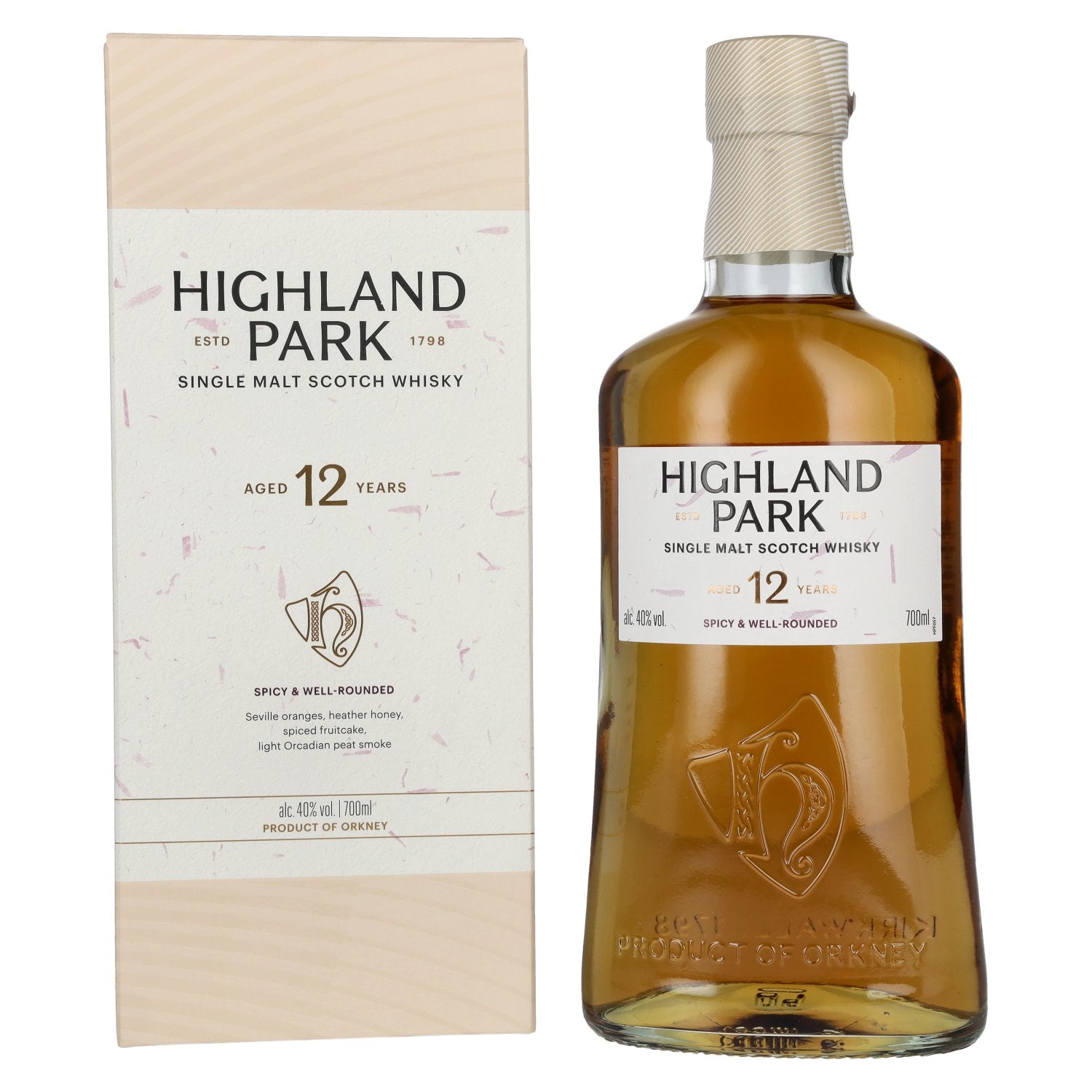 Highland Park 12 Years Old SPICY & WELL-ROUNDED 40% Vol. 0,7l in Giftbox