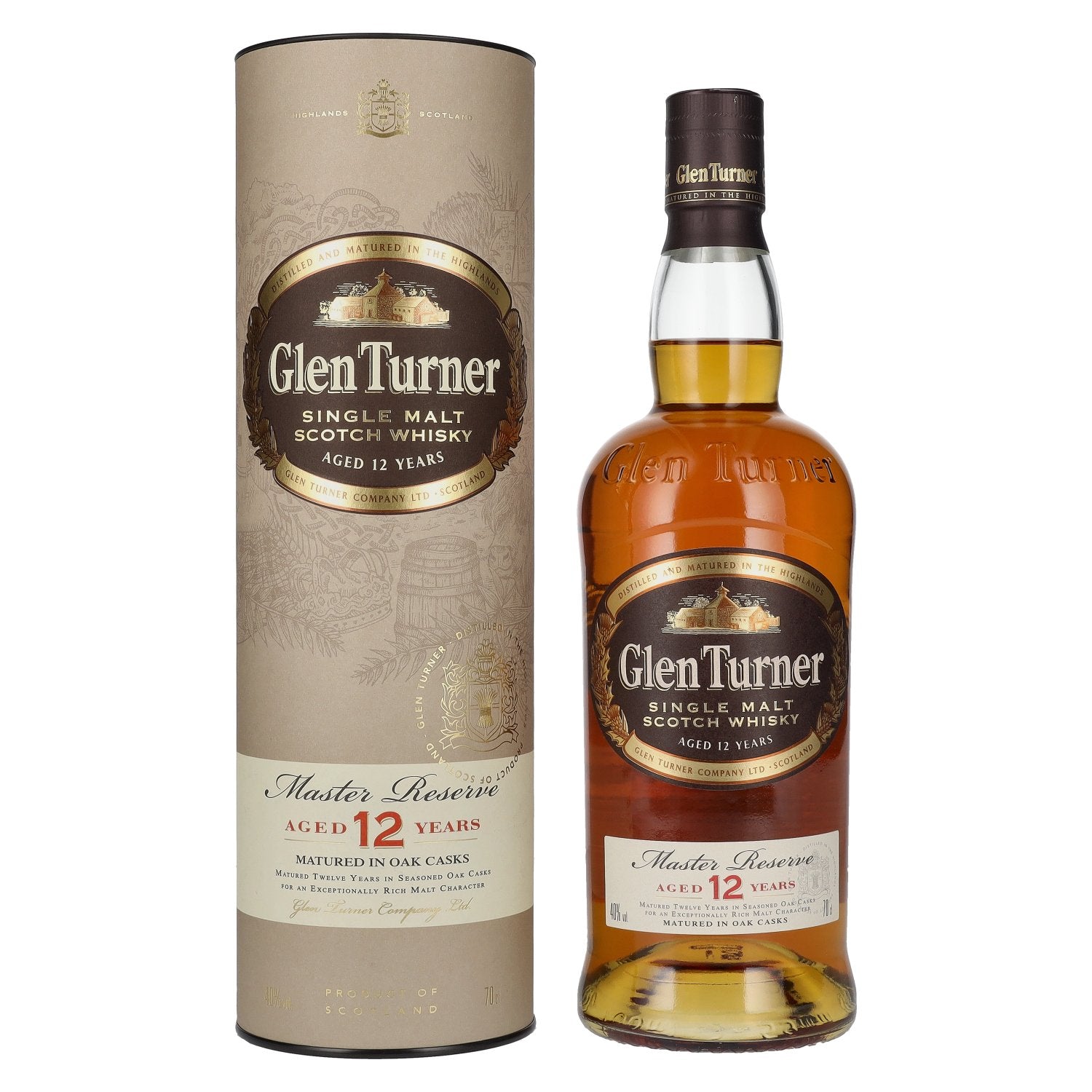 Glen Turner 12 Years Old Master Legend Single Malt Scotch Whisky 40% Vol. 0,7l in Giftbox