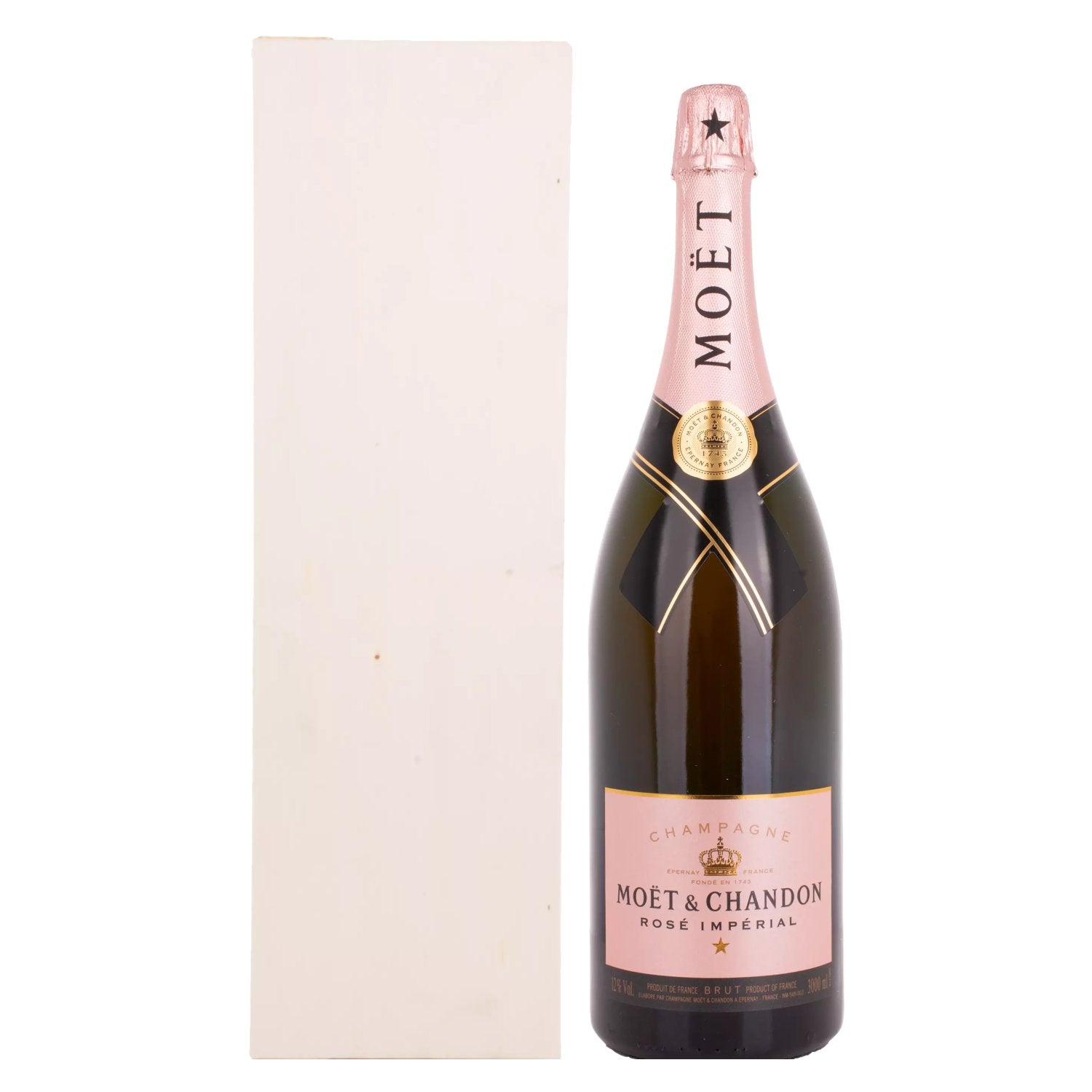 Moet & Chandon Champagne ROSE IMPERIAL Brut 12,5% Vol. 3l in Holzkiste