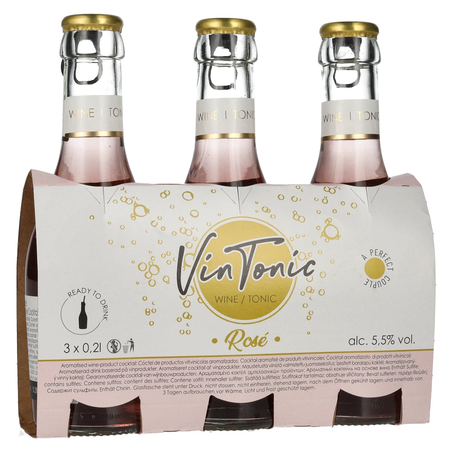 VinTonic Wein & Tonic Rose 5,5% Vol. 3x0,2l