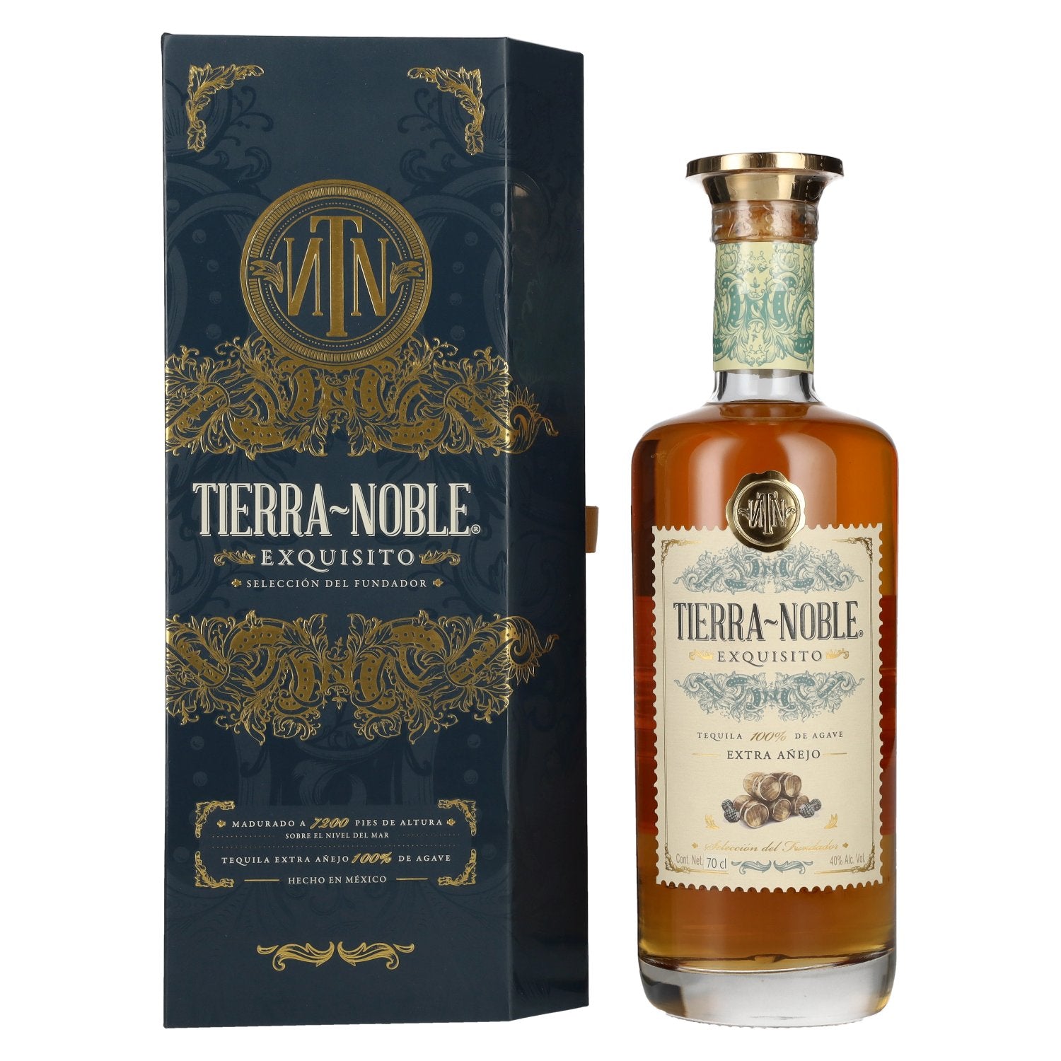 Tierra-Noble EXQUISITO Extra Anejo Tequila 100% de Agave 40% Vol. 0,7l in Giftbox