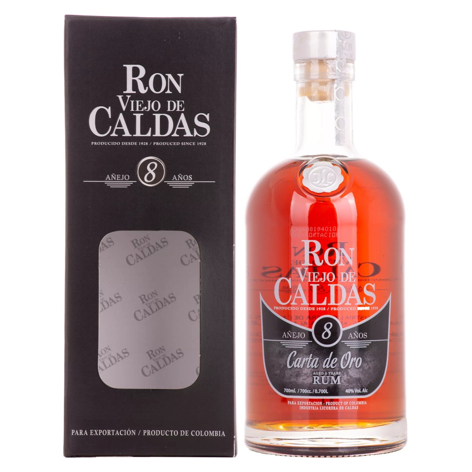 Ron Viejo de Caldas 8 Anos 40% Vol. 0,7l in Giftbox