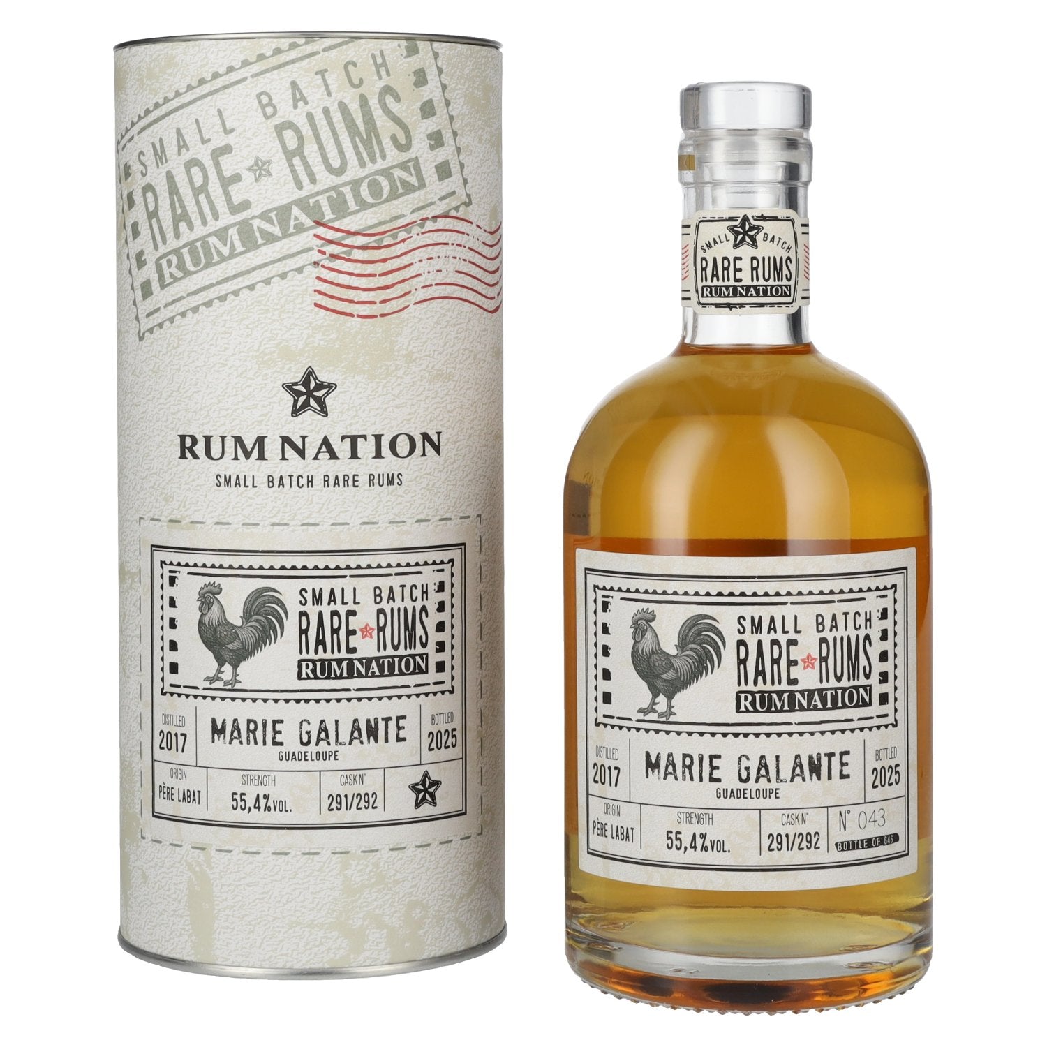 Rum Nation Rare Rums MARIE GALANTE Guadeloupe 2017/2025 55,4% Vol. 0,7l in Giftbox