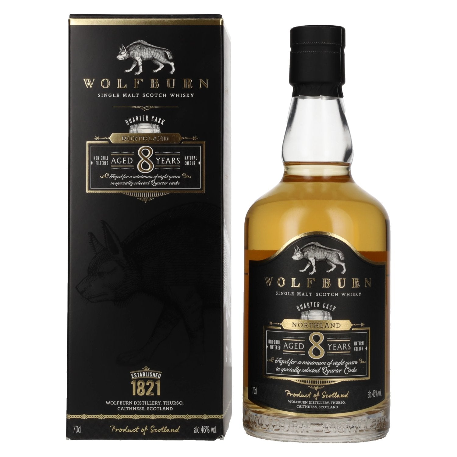 Wolfburn 8 Years Old NORTHLAND Quarter Cask Single Malt Scotch Whisky 46% Vol. 0,7l in Giftbox