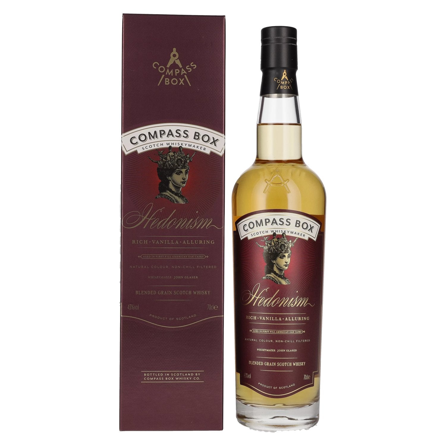 Compass Box HEDONISM Blended Grain 43% Vol. 0,7l in Giftbox