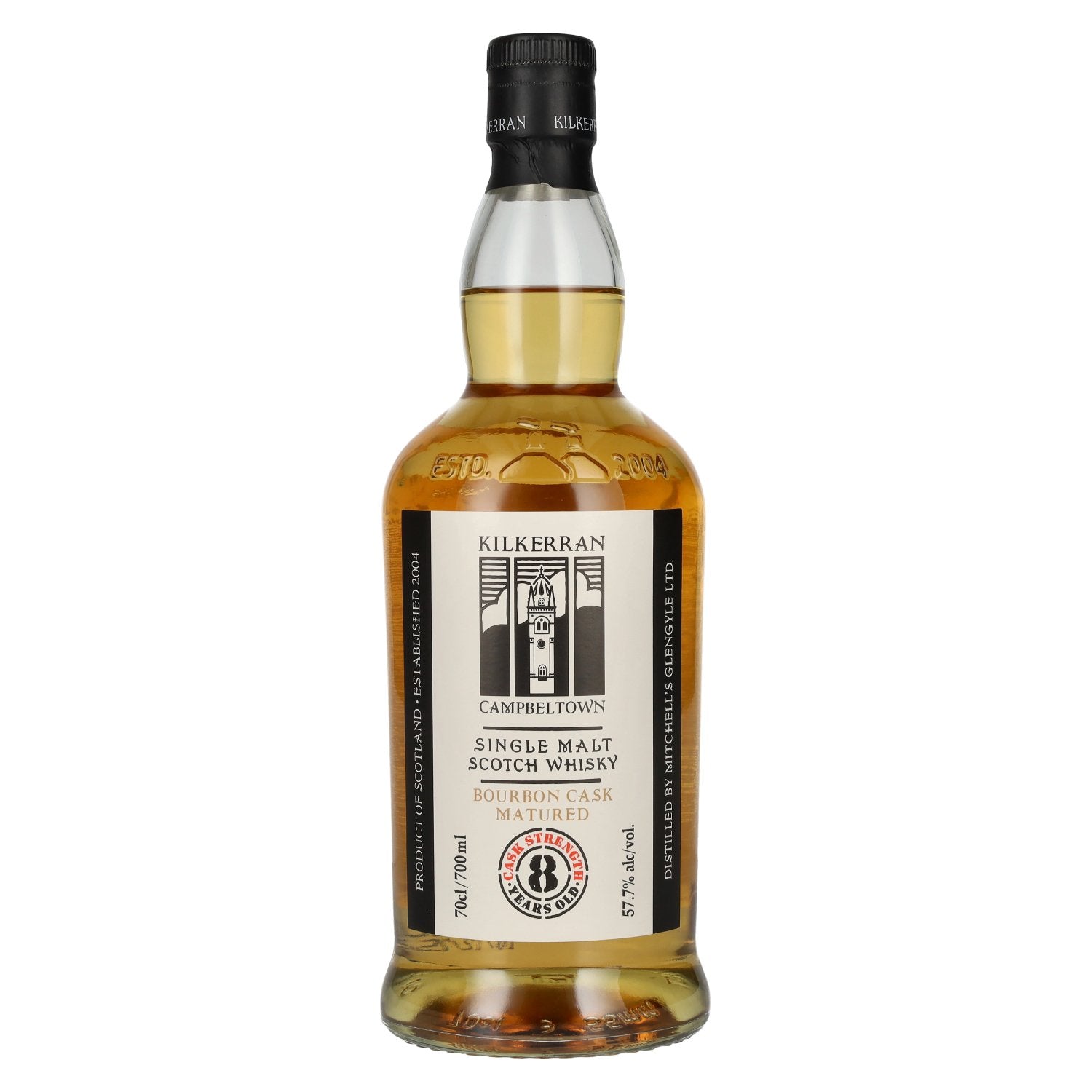 Kilkerran Glengyle Distillery 8 Years Old Campbeltown Single Malt Bourbon Cask Matured 57,7% Vol. 0,7l