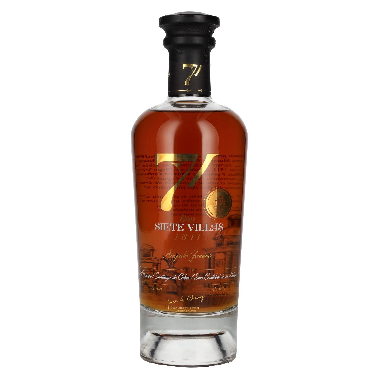 Ron 7 Siete Villas 1511 Anejado Genuino Rum 40% Vol. 0,7l