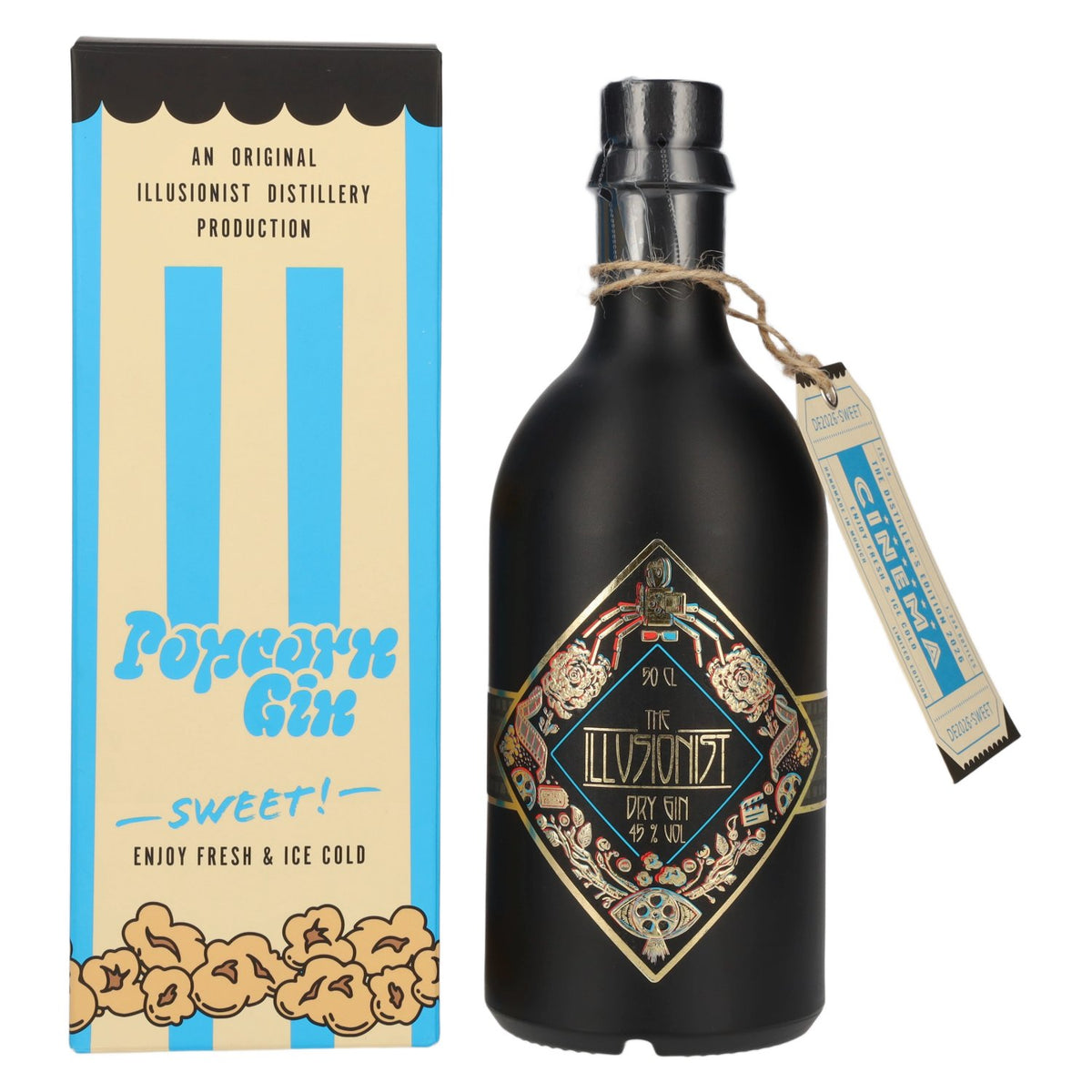 The Illusionist Dry Gin Distiller's The Cinema Edition SWEET 2026 45% Vol. 0,5l in Giftbox with 3D Brille