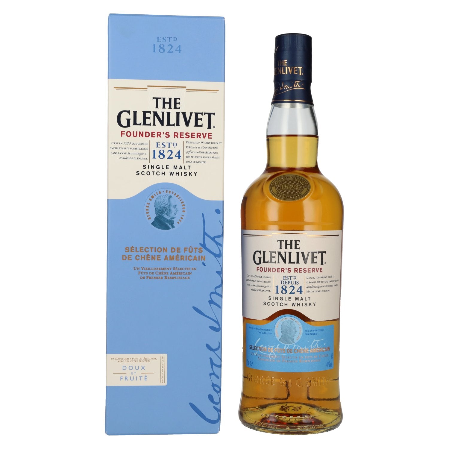 The Glenlivet FOUNDER'S RESERVE Selection de Futs de Chene Americain 40% Vol. 0,7l in Giftbox