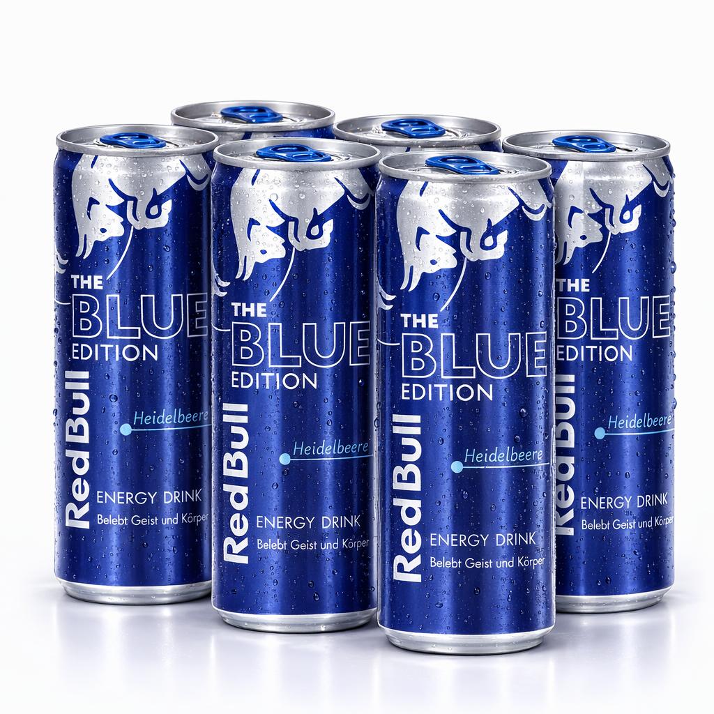 Red Bull The BLUE Edition Blueberry Energy Drink 0.25l (pack of 6)