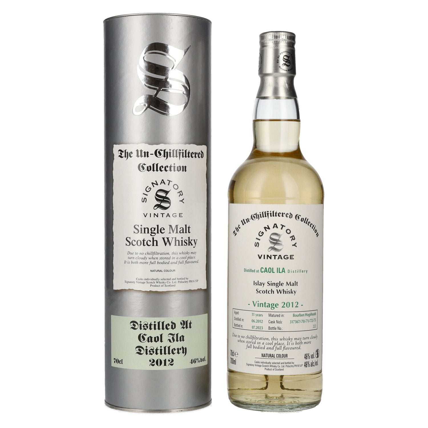 Signatory Vintage CAOL ILA 11 Years Old The Un-Chillfiltered Vintage 2012 46% Vol. 0,7l in Giftbox