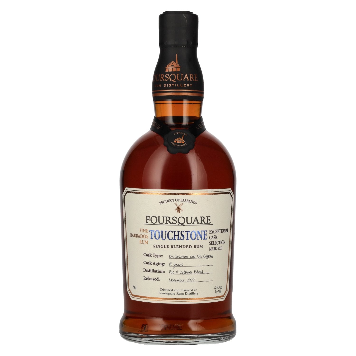 Foursquare 14 Years Old TOUCHSTONE Single Blended Rum 61% Vol. 0,7l