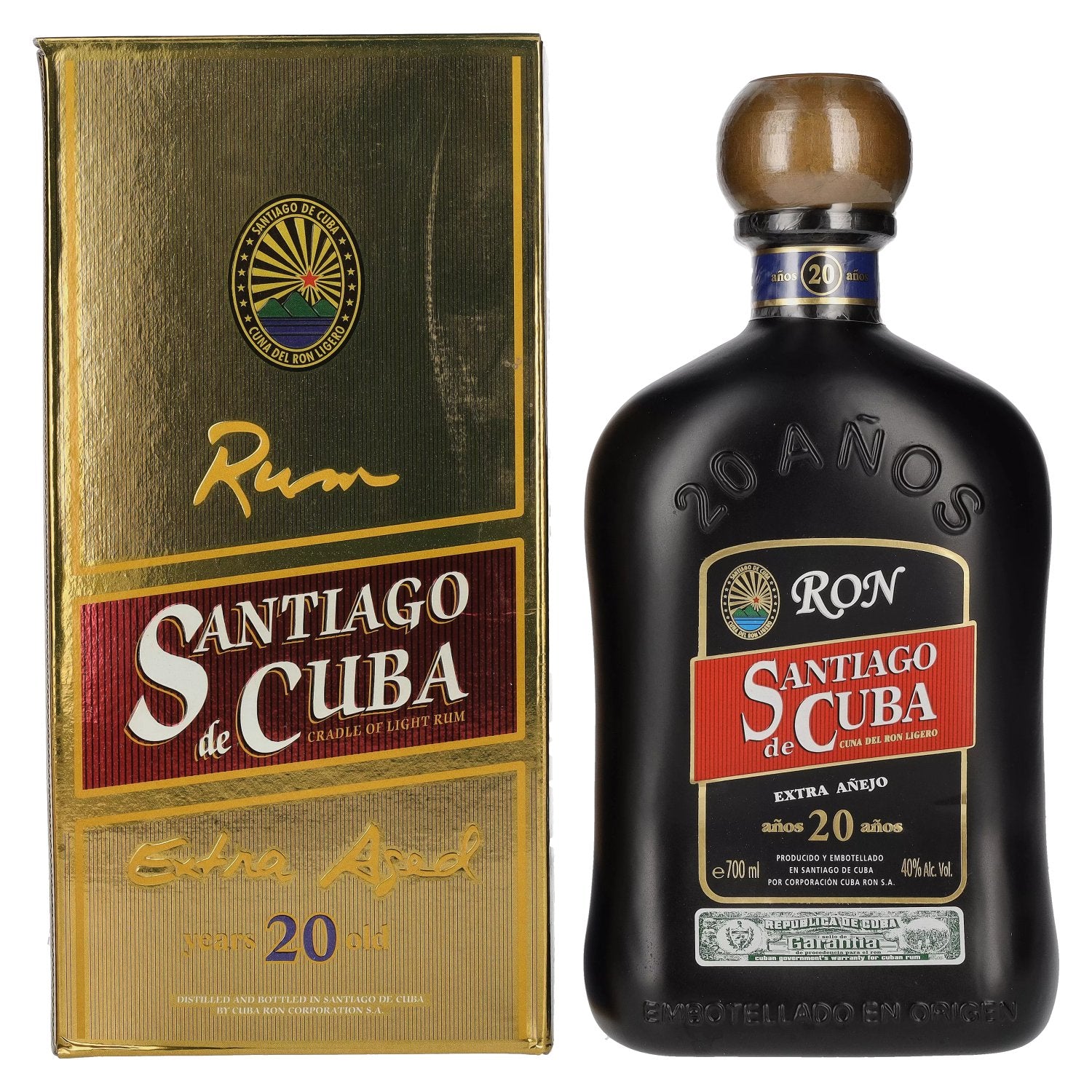 Ron Santiago de Cuba Extra Anejo 20 Anos 40% Vol. 0,7l in Giftbox